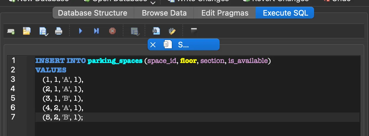 주차 공간 목록 확인